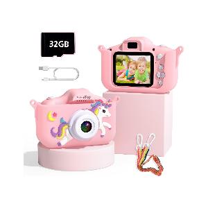 SeHeTop Macchina Fotografica Bambini, 2.0 Pollici Schermo Ricaricabile  Fotocamera Digitale Bambina, 1080P Videocamera Regalo Giocattolo di Natale  &Compleanno per Ragazze 3-10 Anni, Scheda 32GB – Giochi e Prodotti per  l'Età Evolutiva