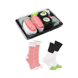 Rainbow Socks - Donna Uomo Calzini Sushi Salmone Cetriolo Maki - 2 Paia -  Taglia 41-46 