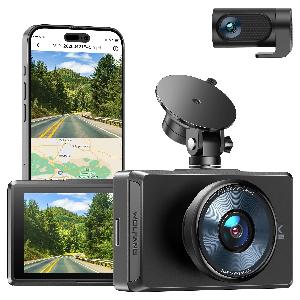 GKU Dash Cam Auto 4K/2.5K,Doppia WiFi Telecamera per Auto con Scheda SD  64G,Dashcam Auto 170° Grandangolo,Super Visione Notturna,WDR,G-Sensor,24H  Monitor di Parcheggio,Registrazione in Loop,Max 256G