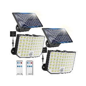 One Fire Faretti Solari a LED da Esterno,190LED 3 Modalità Luce Solare LED  Esterno con Sensore di Movimento, IP65 Faretto LED da Esterno Solare,  Telecomando Lampada Solare da Esterno Garage Giardino 