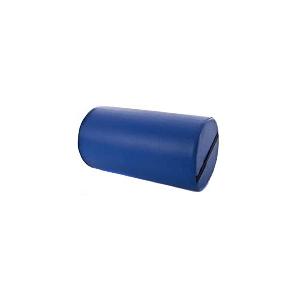 QUIRUMED Cuscino a rullo, 55 x 25 cm, colore blu, similpelle, imbottitura  in schiuma, per yoga, fitness, massaggio 