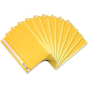 Oxford Cartellina portadocumenti in plastica, formato A4, giallo,  confezione da 10 
