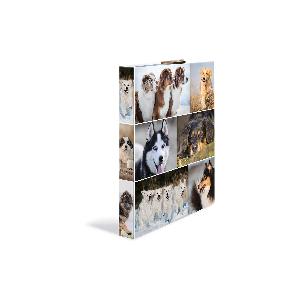 HERMA Raccoglitore ad anelli A4 Animali motivo di cani, dorso di 35 mm,  Cartelle ad anelli in cartone per bambini 
