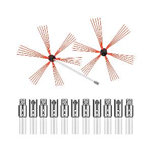 Spazzacamino 12 M 39 Piedi Set Di Spazzole Per Camino Kit Pulizia Camino
