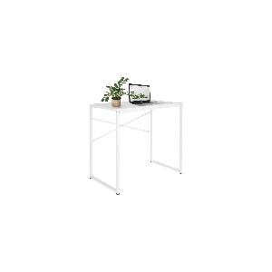 HJH Office 830075 Scrivania 120x60 cm WORKSPACE Light I Rovere  Chiaro/Bianco scrivania Slimline con Struttura in Acciaio