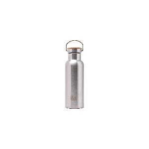 BRITA Borraccia in acciaio inox nero per gasatore d'acqua SodaTRIO [0,65 l]  – Bottiglia termica in acciaio inox a doppia parete con elegante anello in