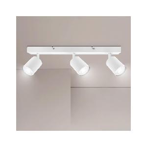 Ketom Lampada Faretti da Soffitto Orientabili, GU10 Faretti LED da Soffitto  Bianco, Moderna Plafoniera LED Faretti 3 Luce, Faretto da Parete Interno  per Barra, Cameretta, Cucina, Senza Lampadina 