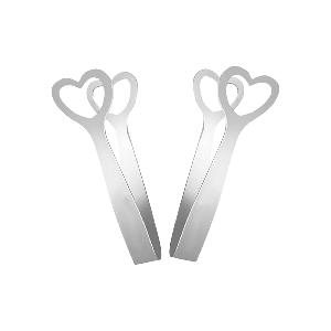 2 Pezzi pinze da cucina,pinza cucina,Mini Pinza Silicone Zucchero,Pinze per  Ghiaccio,pinze da cucina professionali,pinza spaghetti,pinza da cucina  acciaio inox,per Cucina, Bar e Feste : : Casa e cucina