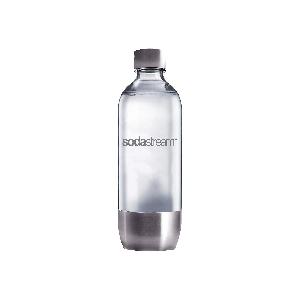 SodaStream - Bottiglia in PET da 1 litro di alta qualità con base e  coperchio in acciaio inossidabile - utilizzabile universalmente SodaStream  gorgogliatore d'acqua con bottiglia di plastica BPA FREE 
