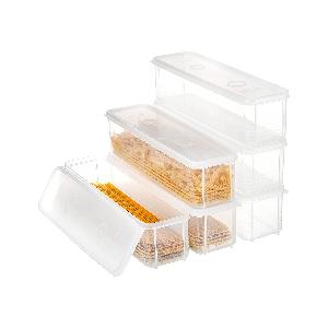ZENFUN Set di 6 contenitori per pasta con coperchio, ermetici, per  spaghetti e bacchette, rettangolari, sigillati, per frigorifero, dispensa  da cucina, 7,6 x 30,5 x 7,6 cm, senza BPA 