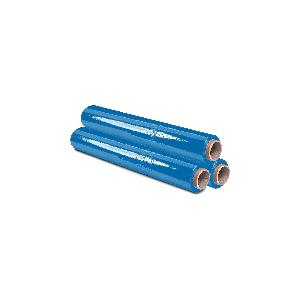 OFITURIA Pellicola per imballaggio 50 cm di larghezza e stirabile fino a  300 metri di lunghezza – Rotolo di pellicola elastica manuale per  imballaggio industriale (blu, 3) 