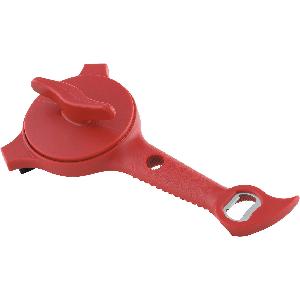 Kuhn Rikon 25629 Apribottiglie e barattoli 5 in 1, rosso, plastica 