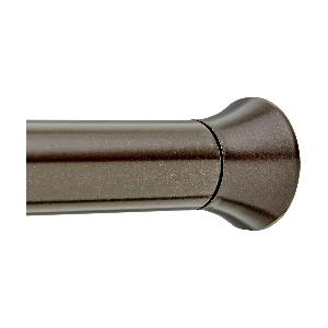 Basics - Bastone per tenda a pressione, per doccia, regolabile, da  107 a 185,4 cm, finitura bronzo 
