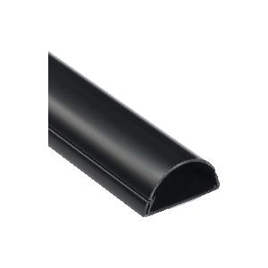 D-Line 1M5025B, Canalina Coprifili, Canalina Per Cavi, Passacavi Pavimento,  Canale Battiscopa, Passacavi Muro - 50 x 25 mm - 1 m Lunghezza - Nero 