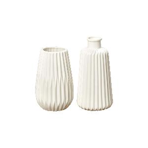 Boltze - Set di vasi Esko, 2 pezzi (bianco opaco, vasi di fiori in  ceramica, diametro circa 8,5 cm, decorazione per interni, senza fiori,  stile scandinavo) 5549600 