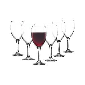 Krosno Piccoli Bicchieri Calice da Vino Rosso, Set 6, 300 ml, Lavastoviglie
