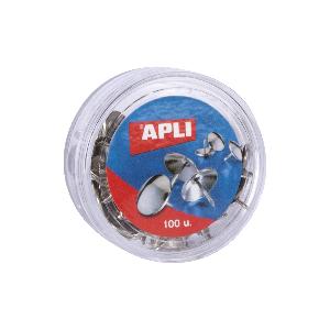 APLI 11726 - Puntine nichelate, 100 pezzi, argento 