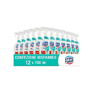 Lysoform Spray Tutto in 1 Classico, Spray Disinfettante Superfici, con  Agente Pulente di Origine Naturale, Fragranza Biodegradabile, Adatto per  Uso Quotidiano, 12 Pezzi da 700 ml 