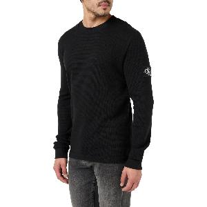 Calvin Klein Maglietta Maniche Lunghe Uomo Basic, Nero (Black), S : :  Moda