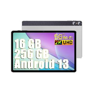 SEBBE Android 13 Tablet 11 Pollici Tablets,16GB RAM 256GB ROM (TF 1TB), 2K  Schermi/8+20MP/2000 * 1200 Pixels/10000 mAh/Bluetooth5.0, Octa-Core 2.0GHz  5GWiFi Tablet con Custodia Protettiva - Argento 