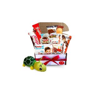NARAMAKI® Box Kinder/Ferrero - Idea Regalo San Valentino 2024-400Gr  Cioccolato Kinder/Ferrero + Tartaruga (KINDER/FERRERO) 