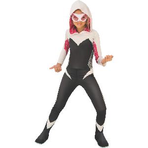 Rubies Costume Spider Gwen Classic per bambina, Tuta stampata con cappucio,  copristivali e maschera, Ufficiale Marvel per Carnevale, Halloween, Cosplay  e Natale 