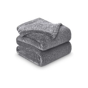 GC GAVENO CAVAILIA Coperta in visone, morbida e accogliente coperta termica  per divani, coperta calda per letto, colore argento, 150 x 200 cm 