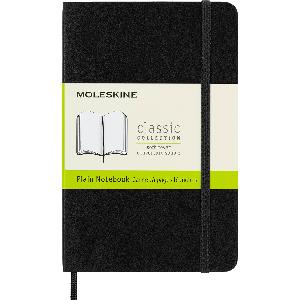 Moleskine Classic Notebook, Taccuino con Pagine Bianche, Copertina Morbida  e Chiusura ad Elastico, Formato Pocket 9 x 14 cm, Colore Nero, 192 Pagine 