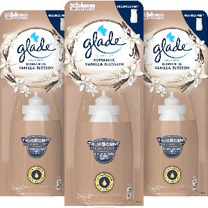 Glade Sense & Spray Profumatore per Ambienti con Oli Essenziali, Fragranza  Vanilla Blossom, Confezione da 3 Ricariche da 18 ml 