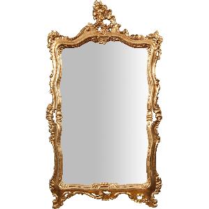 Biscottini Specchio da parete barocco 118x66x7 cm  Originale specchio  vintage da parete con cornice lavorata Made in Italy 