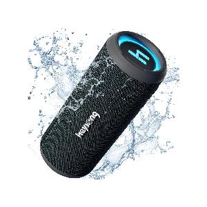 HEYSONG Altoparlante portatile Bluetooth senza fili impermeabile RGB LED  luce True Wireless Stereo, bassi potenti con suono ad alta fedeltà,  altoparlante con micro-SD, chiavetta USB, jack 3,5 mm, 