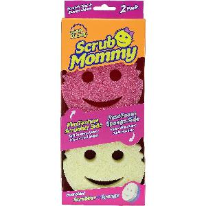 Scrub Daddy Scrub Mommy, spugna per lavare su due lati, alternativa ai  panni non graffiati, spugne per lavare come quelle usate dalla signora  Hinch, FlexTexture Firm & Soft Design, 2x Rosa 