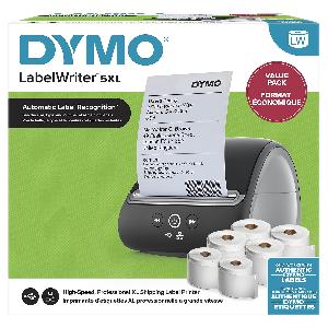 DYMO LabelWriter 5XL stampante di etichette Bundle, Riconoscimento  automatico delle etichette, Stampa etichette di spedizione extra large da  , DHL e molti altri