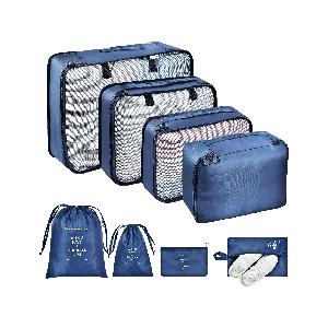 OTraki Organizer Viaggio Valigia, 8 Pz Packing Cubes for Travel, Set Viaggio  Donna & Uomo per Vestiti, Scarpe, Cosmetici, Biancheria Intima, Resistente  allo Strappo (blu scuro) 
