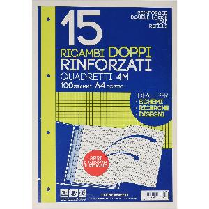 Ricambi rinforzati - A5 - 80 g - Rigatura 4M - Quadretto